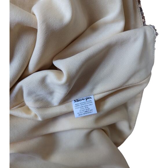 Showpo. Three of Us rose gold sequin dress - Picture 9 of 9